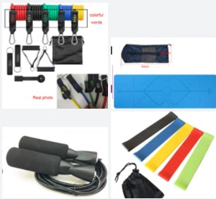 TotalFit 11-Piece Resistance Band Set – Full-Body Workout System with Handles & Anchors