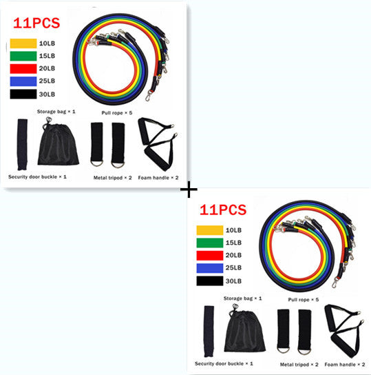 TotalFit 11-Piece Resistance Band Set – Full-Body Workout System with Handles & Anchors