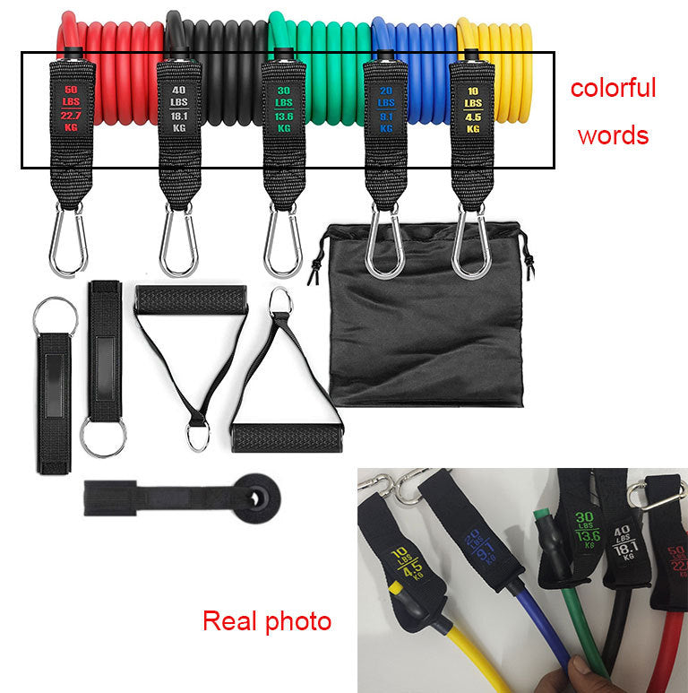 TotalFit 11-Piece Resistance Band Set – Full-Body Workout System with Handles & Anchors