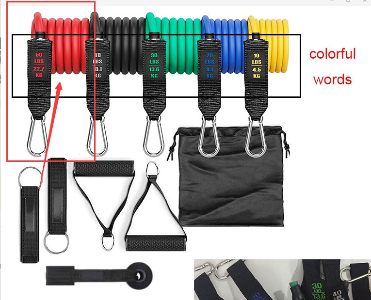 TotalFit 11-Piece Resistance Band Set – Full-Body Workout System with Handles & Anchors