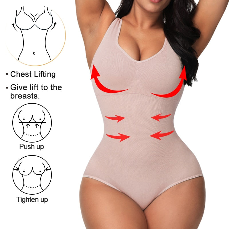 Seamless SculptFit™ Shaping Bodysuit – Waist, Bust & Hip Enhancer