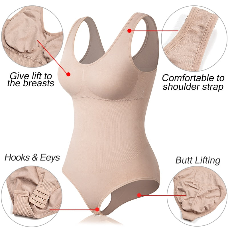 Seamless SculptFit™ Shaping Bodysuit – Waist, Bust & Hip Enhancer