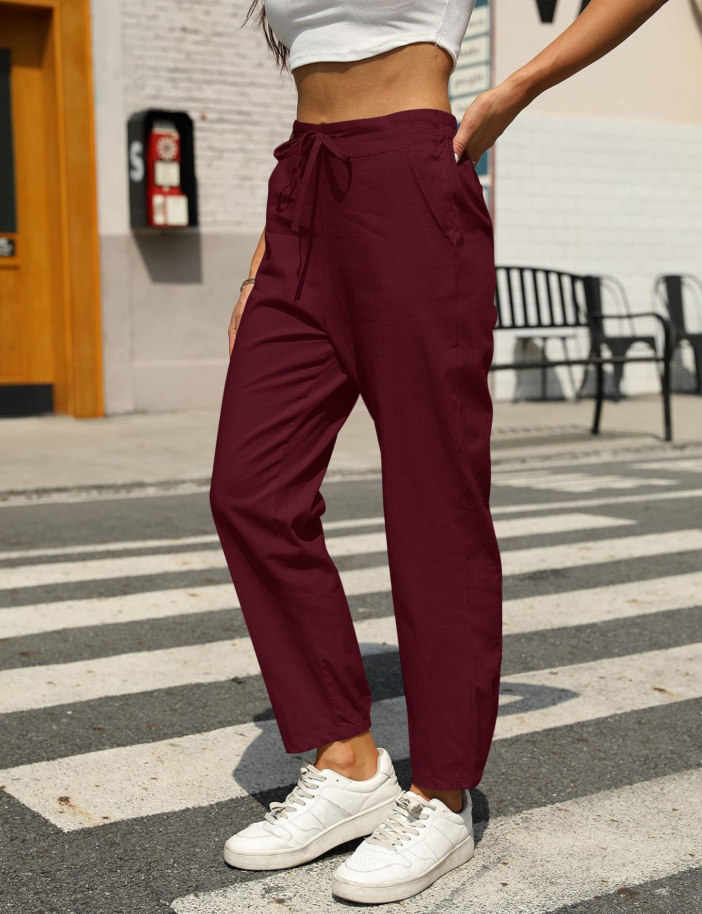 LuxeEase Linen Tapered Pants
