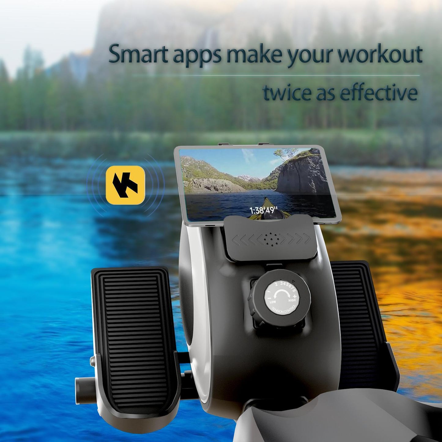 Magnetic Resistance Home Rowing Machine with Smart Display