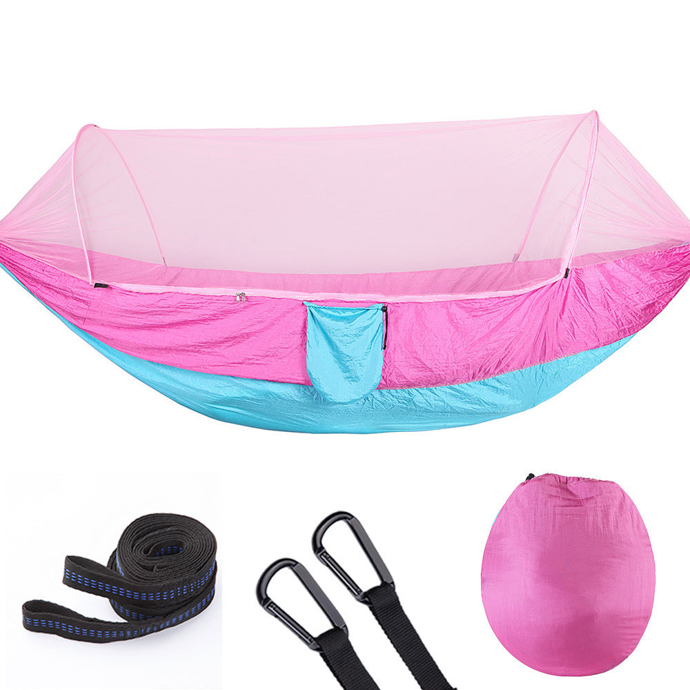 TrailNest™ Pop-Up Hammock with Mosquito Net – Ultra-Light Camping Swing for 2