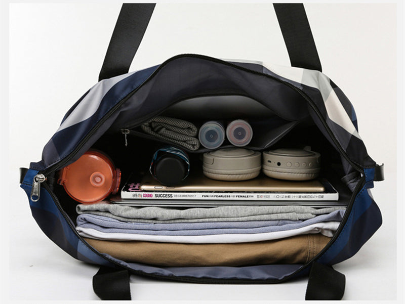 Foldable Waterproof Gym Duffel with Shoe Compartment