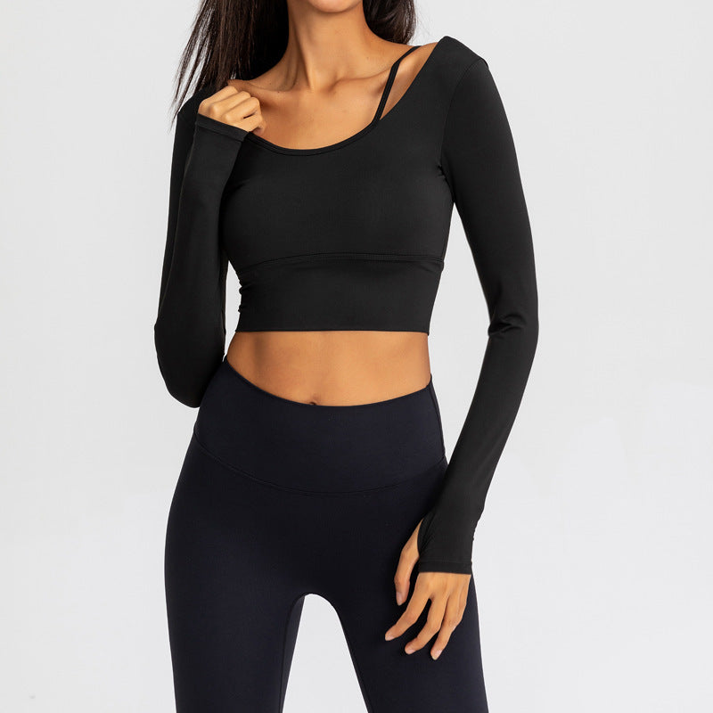 AsymFit One-Shoulder Long Sleeve Yoga Top