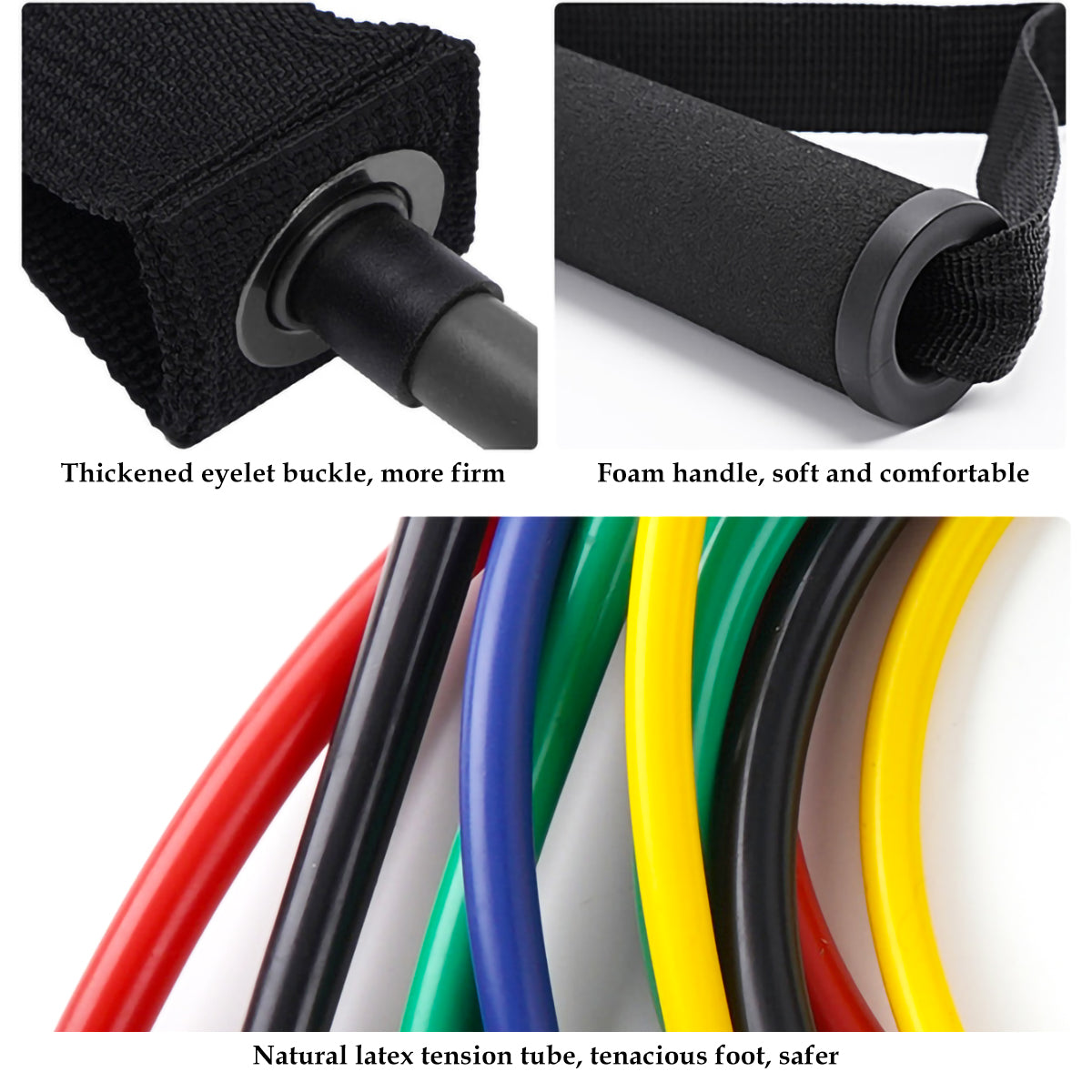 TotalFit 11-Piece Resistance Band Set – Full-Body Workout System with Handles & Anchors