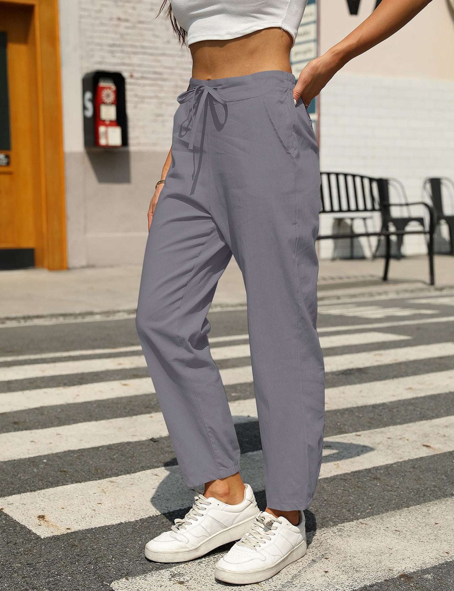 LuxeEase Linen Tapered Pants