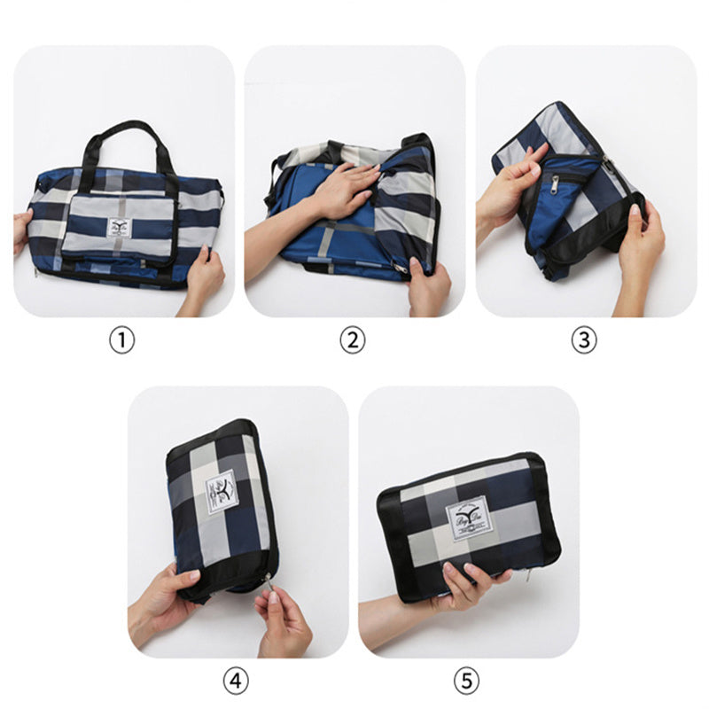 Foldable Waterproof Gym Duffel with Shoe Compartment