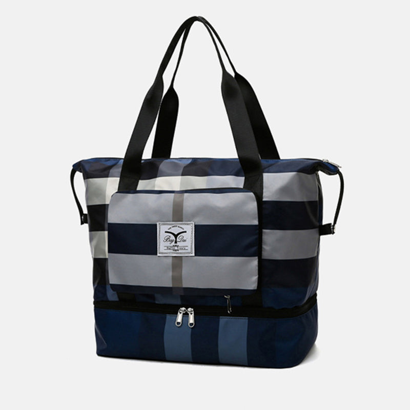 Foldable Waterproof Gym Duffel with Shoe Compartment