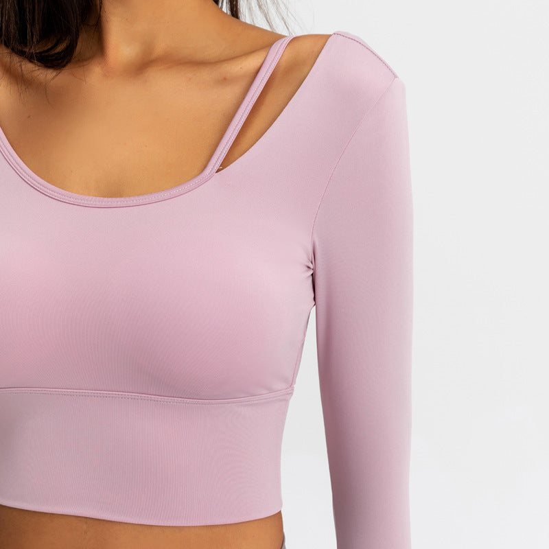 AsymFit One-Shoulder Long Sleeve Yoga Top