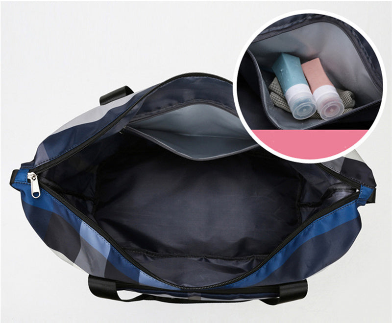 Foldable Waterproof Gym Duffel with Shoe Compartment