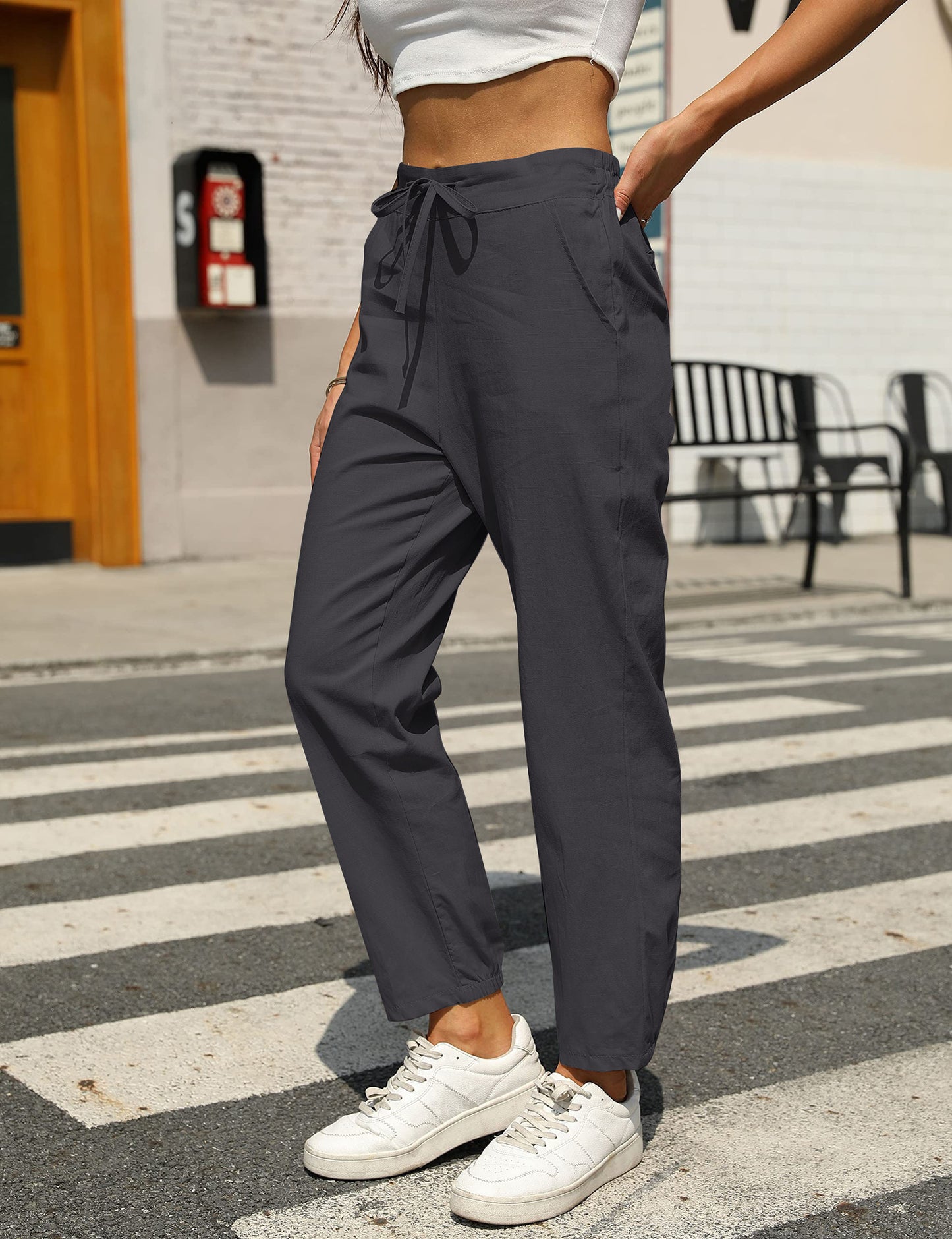 LuxeEase Linen Tapered Pants
