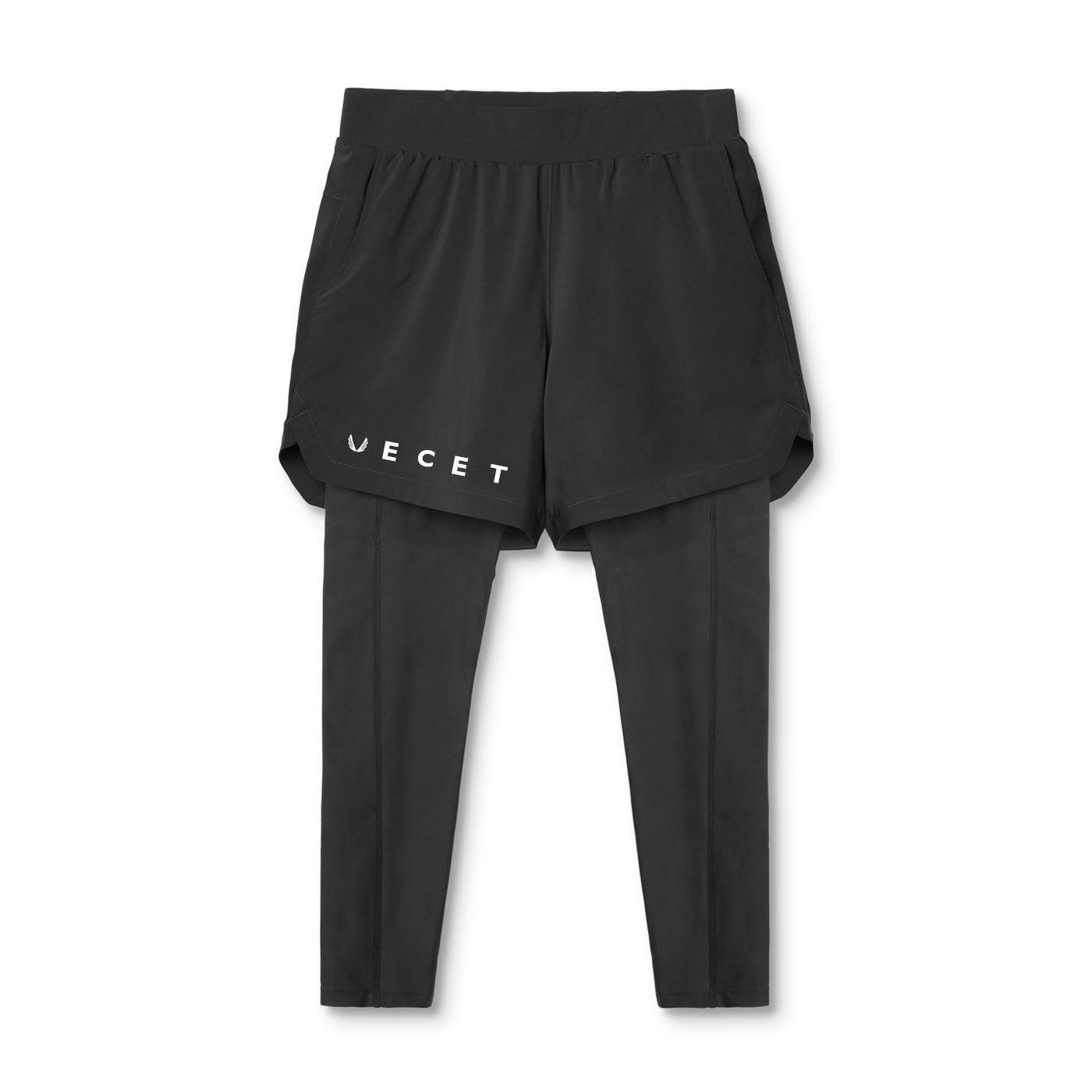 2-in-1 Men’s Training Shorts with Compression Leggings – Breathable & Supportive