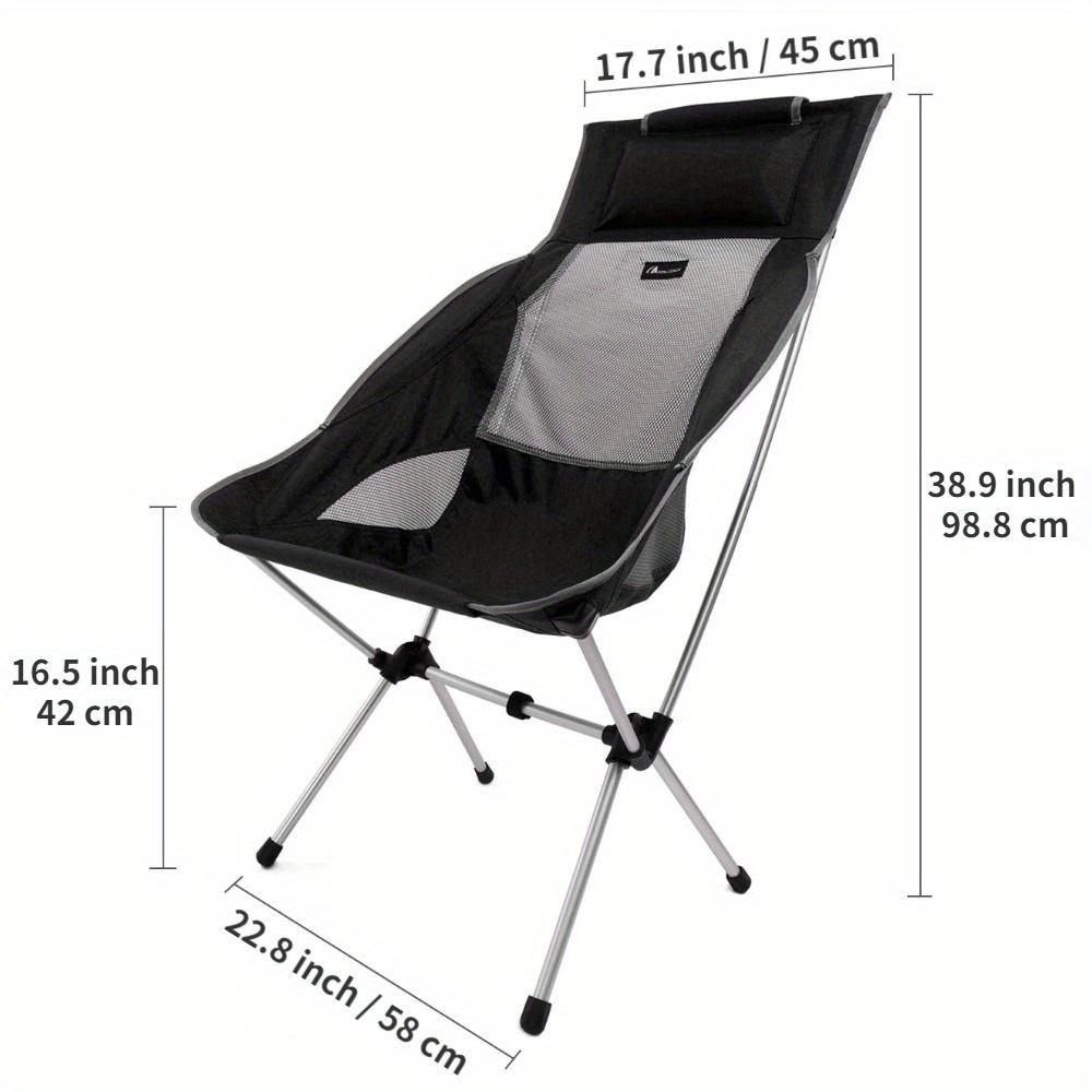 Ultralight Foldable Outdoor Camping Chair with Headrest