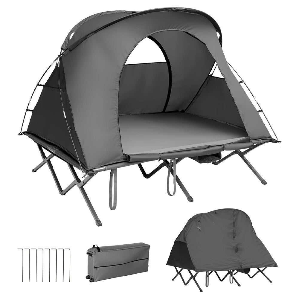 2-Person Elevated Camping Tent with Roller Carry Bag