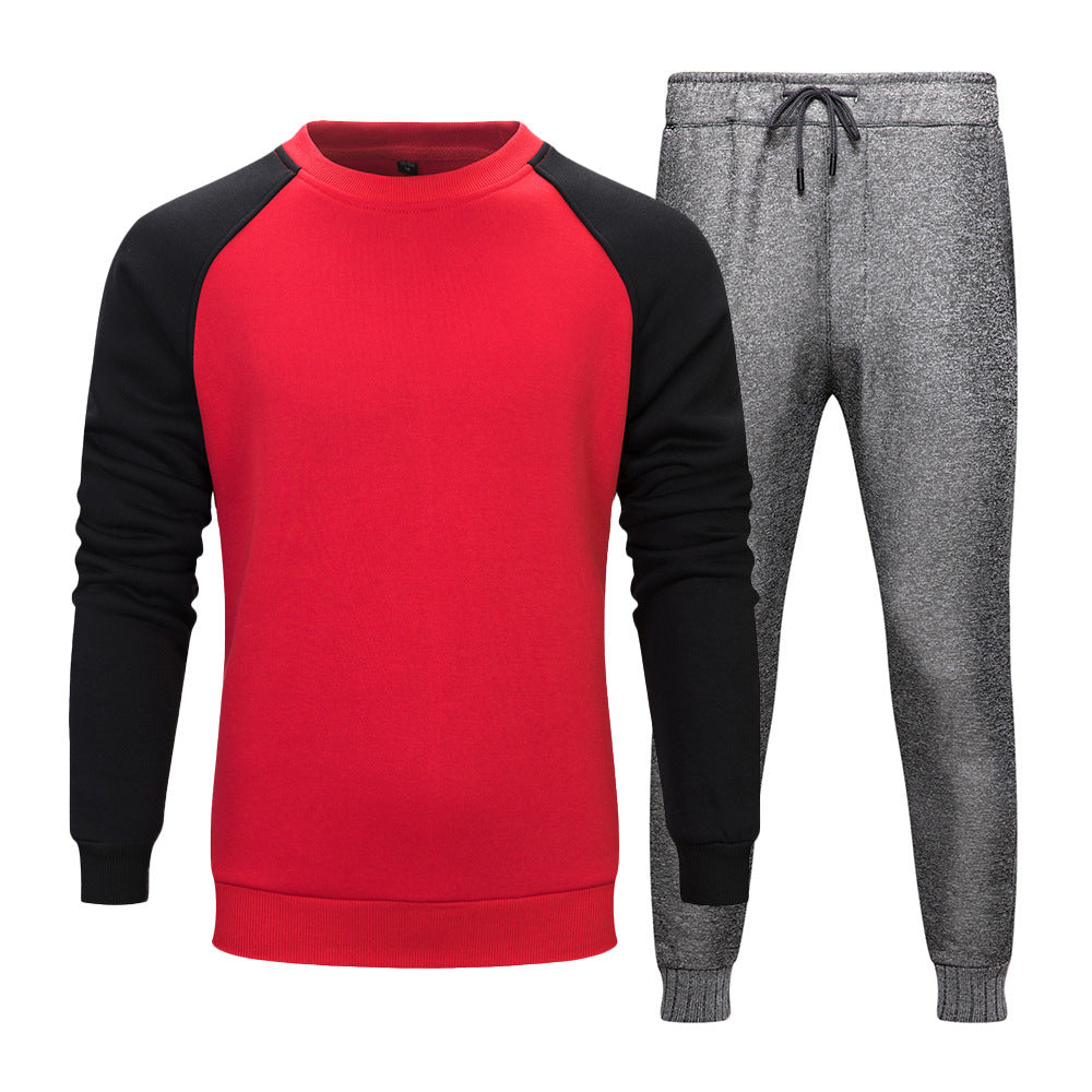 CoreMotion™ Men’s Colorblock Tracksuit – Two-Piece Sweater & Joggers Set