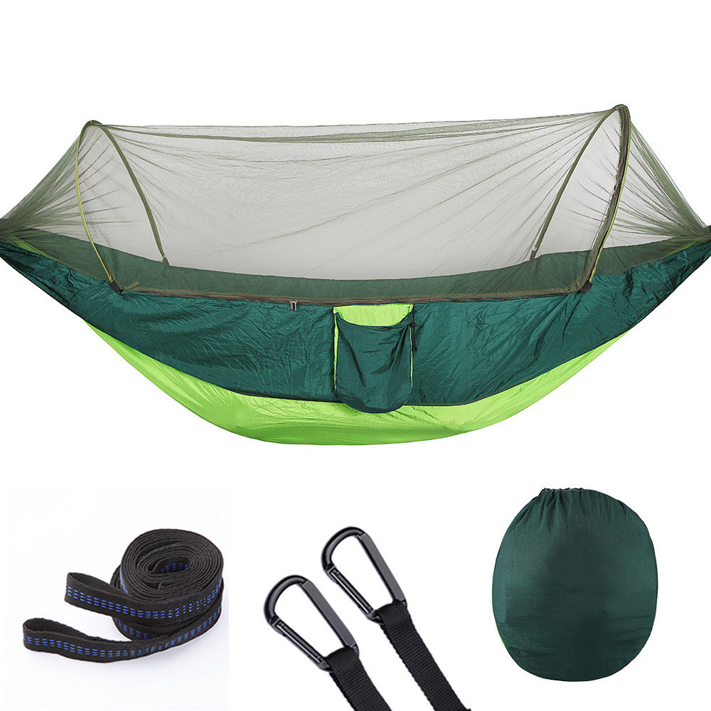 TrailNest™ Pop-Up Hammock with Mosquito Net – Ultra-Light Camping Swing for 2