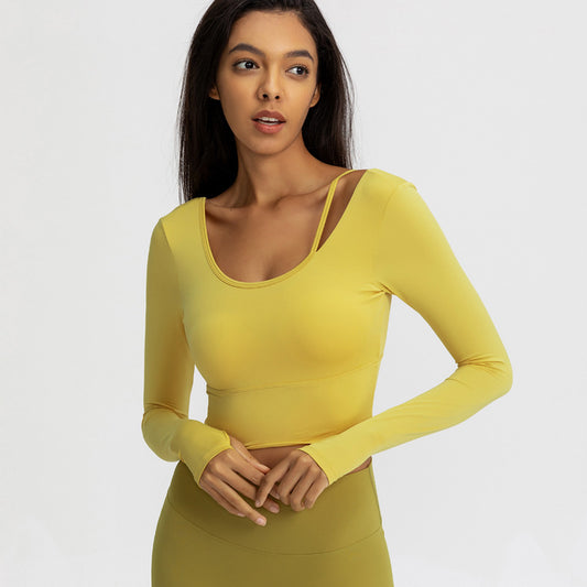 AsymFit One-Shoulder Long Sleeve Yoga Top