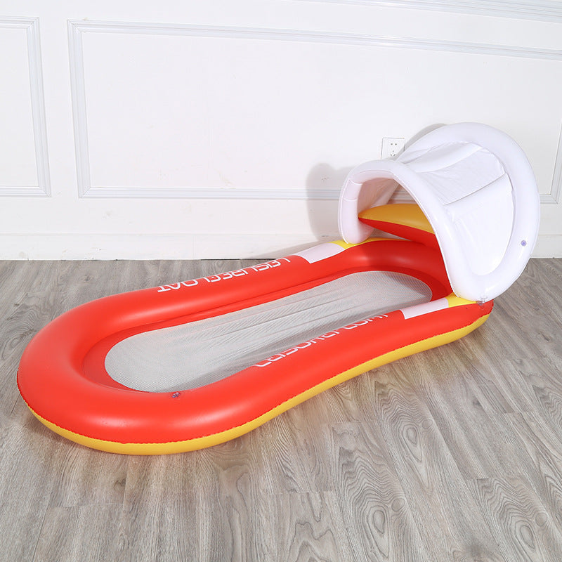 LeisureFloat Inflatable Hammock Lounger with Sunshade