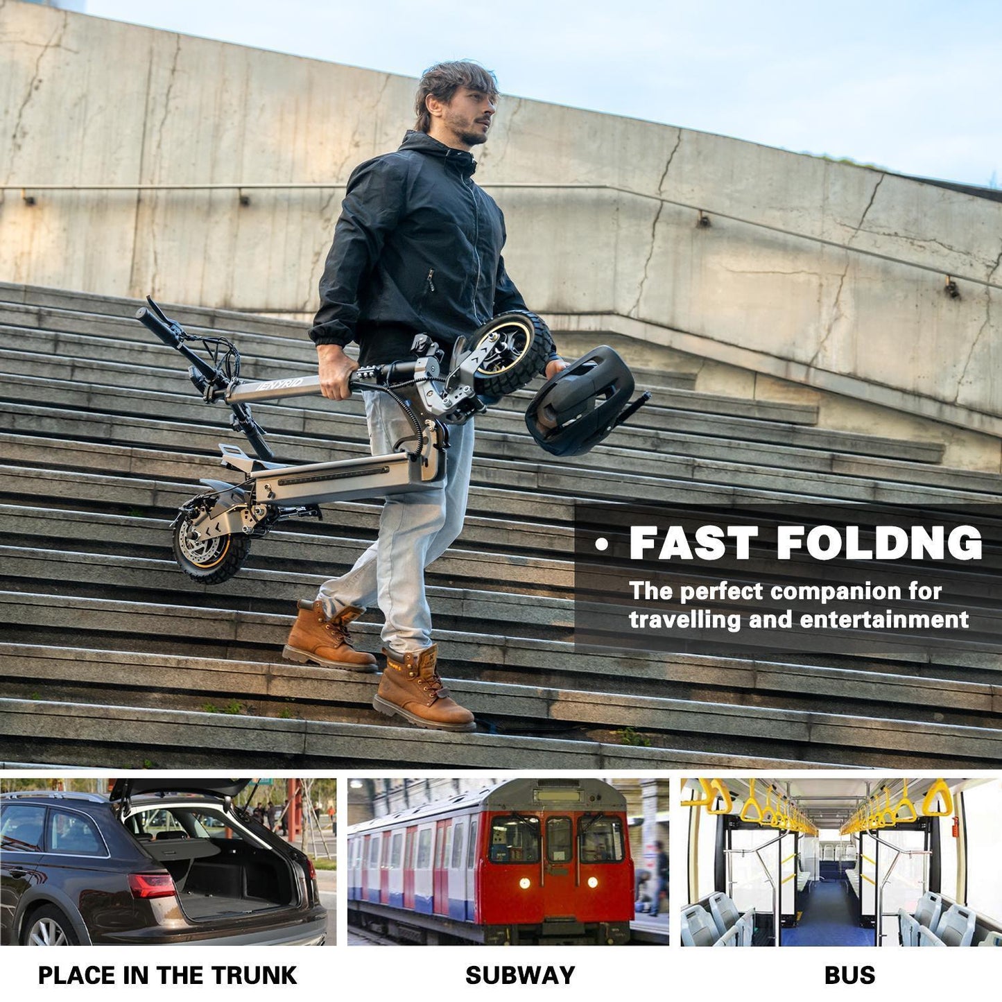 iENYRID S1 Electric Scooter – 800W Motor, 40KM Range, Off-Road Power Ride