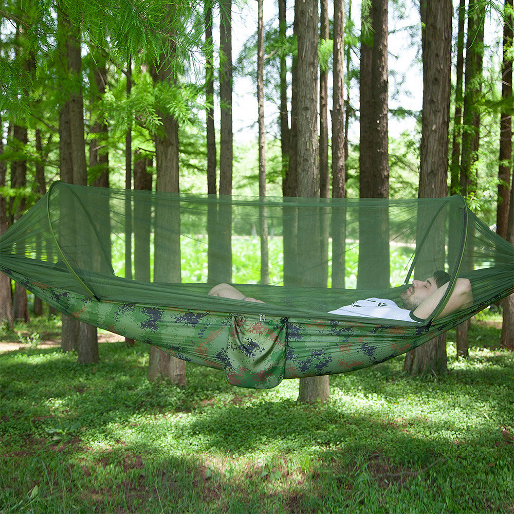 TrailNest™ Pop-Up Hammock with Mosquito Net – Ultra-Light Camping Swing for 2