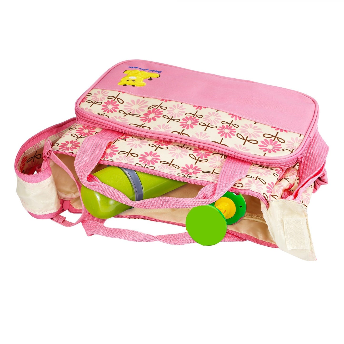 5-Piece Baby Diaper Bag Set – Waterproof Travel Tote with Bottle & Food Bags