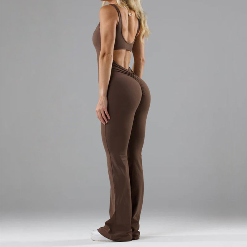 SculptFlow™ Seamless Open-Back Yoga Bodysuit