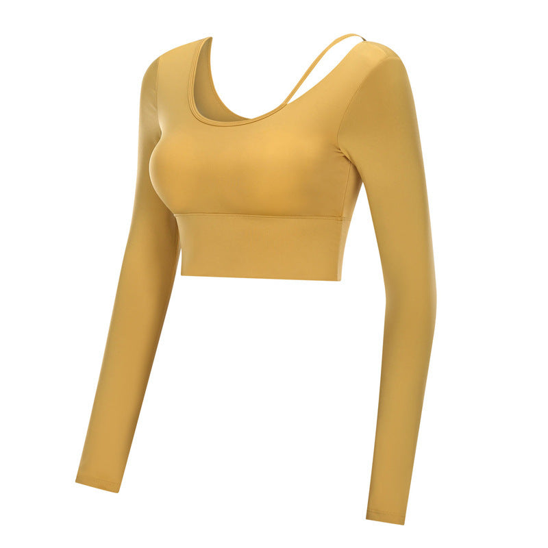 AsymFit One-Shoulder Long Sleeve Yoga Top