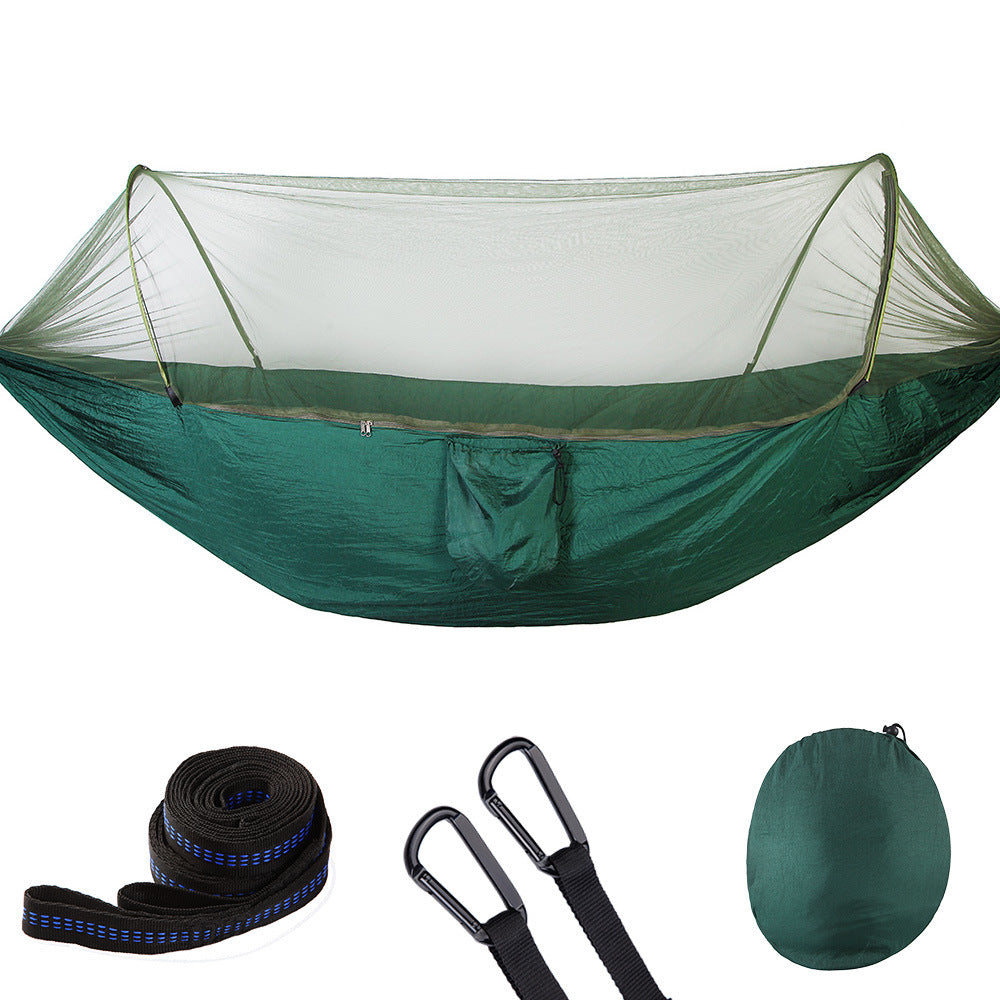 TrailNest™ Pop-Up Hammock with Mosquito Net – Ultra-Light Camping Swing for 2