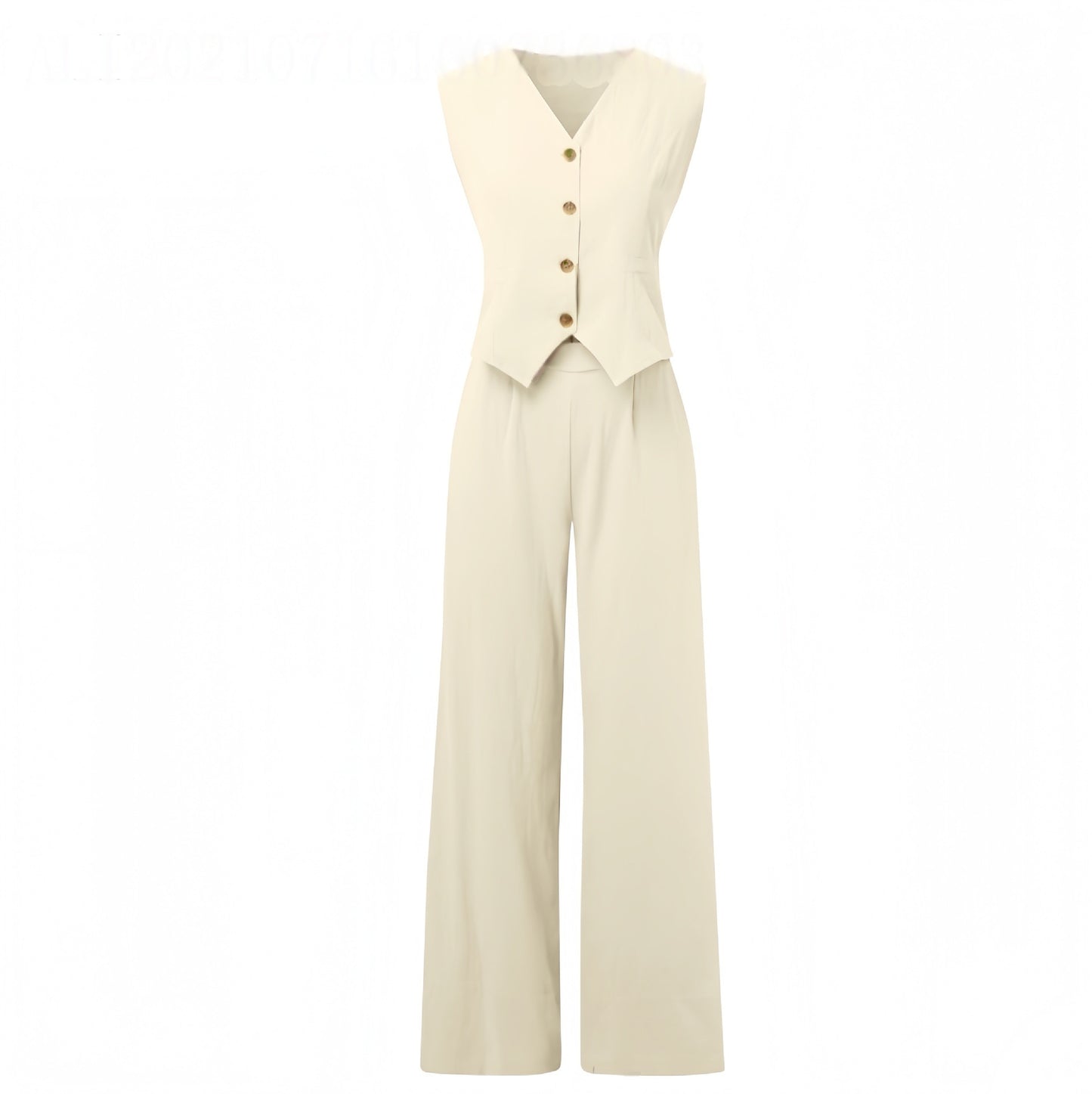 LuxeLoom Linen Vest & Wide-Leg Pants Set