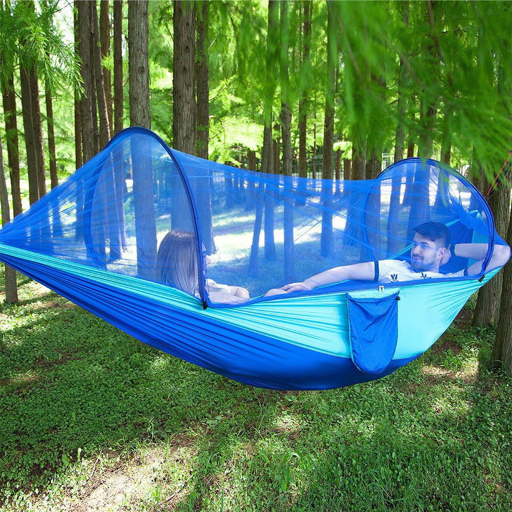 TrailNest™ Pop-Up Hammock with Mosquito Net – Ultra-Light Camping Swing for 2