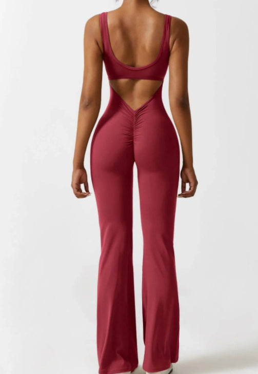 SculptFlow™ Seamless Open-Back Yoga Bodysuit