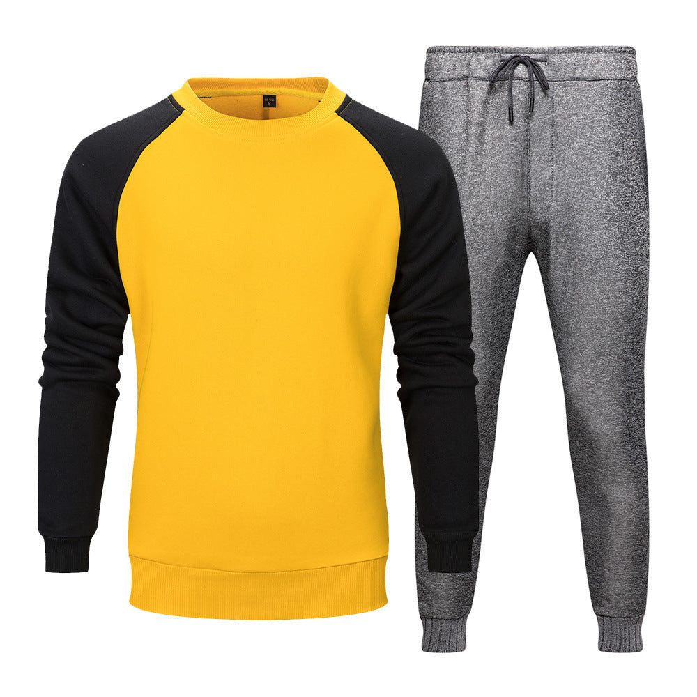 CoreMotion™ Men’s Colorblock Tracksuit – Two-Piece Sweater & Joggers Set