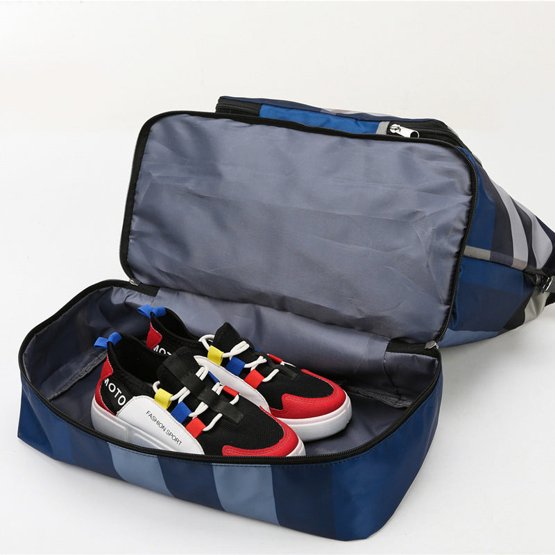 Foldable Waterproof Gym Duffel with Shoe Compartment