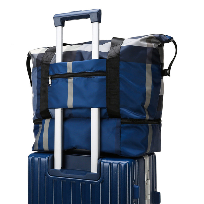 Foldable Waterproof Gym Duffel with Shoe Compartment