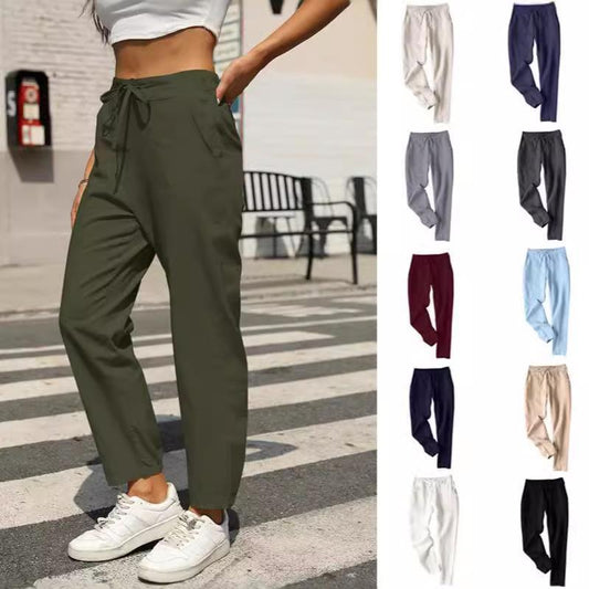 LuxeEase Linen Tapered Pants