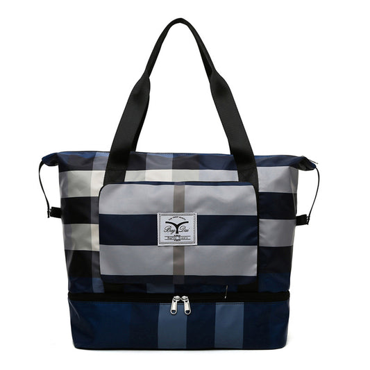 Foldable Waterproof Gym Duffel with Shoe Compartment