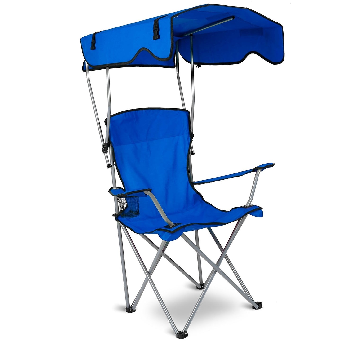 Folding Camping Chair with Canopy and Cup Holder - 330 lb Max Load