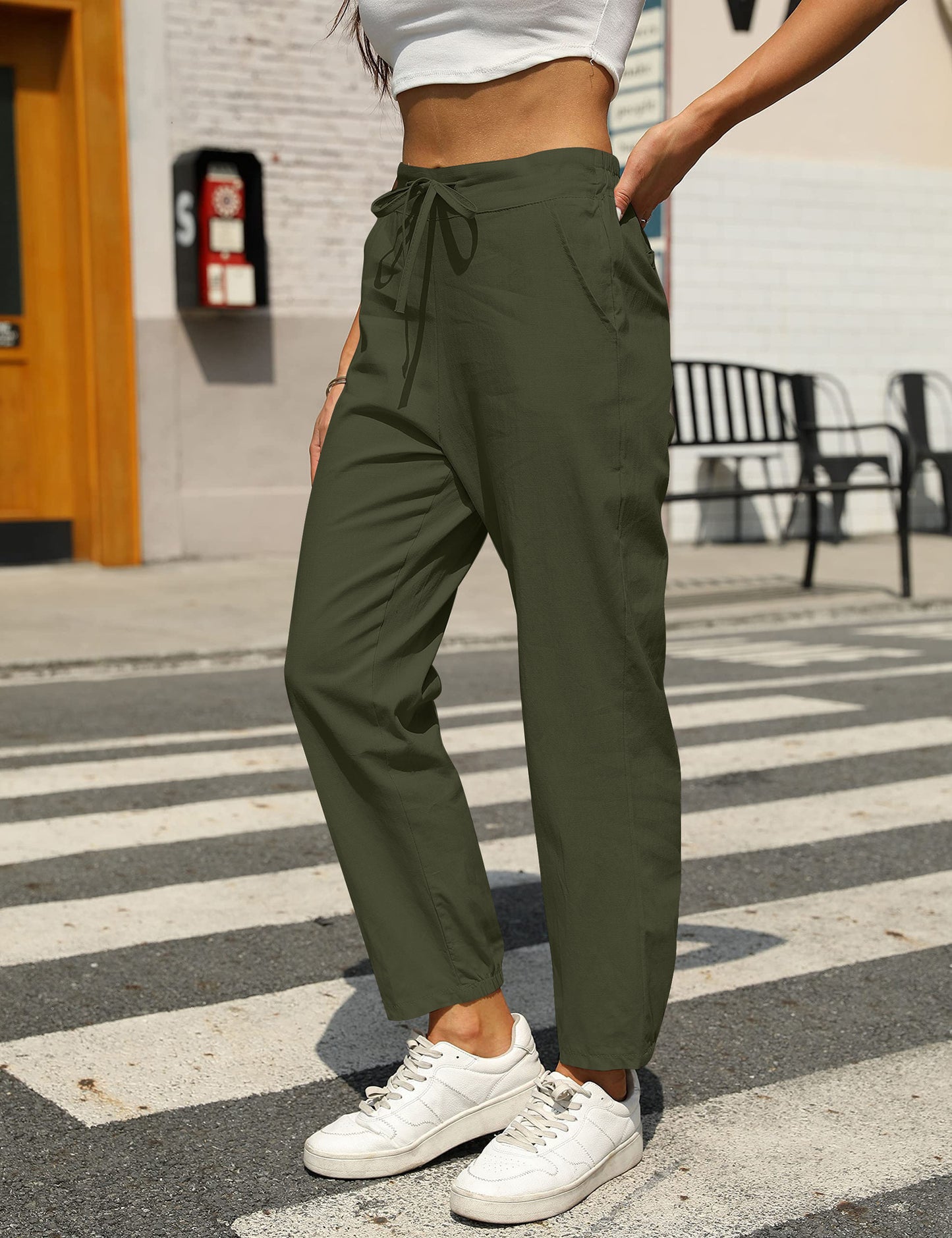 LuxeEase Linen Tapered Pants