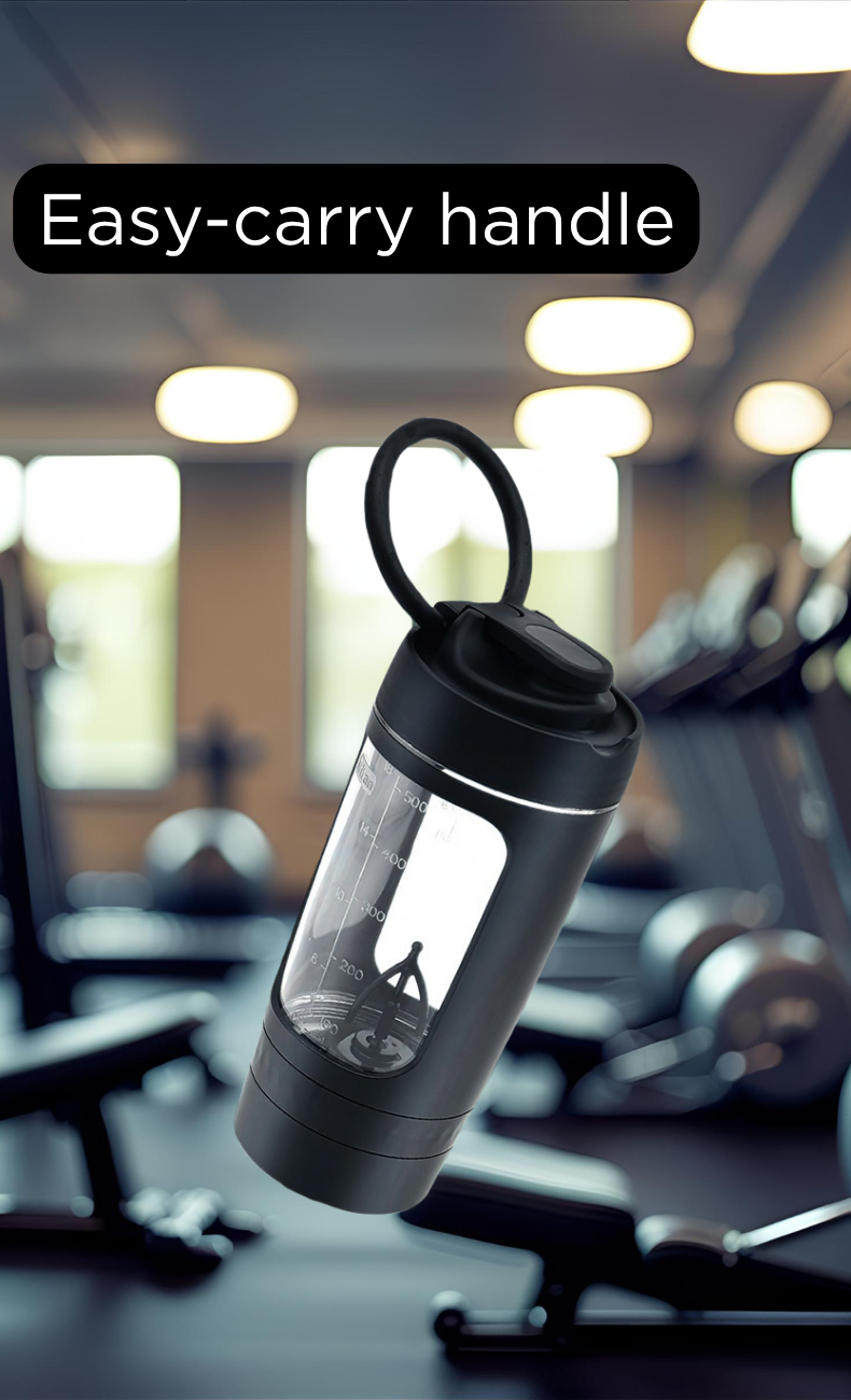 Rechargeable Electric Protein Shaker Bottle - 630ml