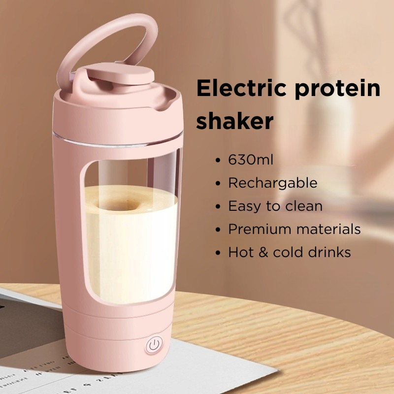 Rechargeable Electric Protein Shaker Bottle - 630ml