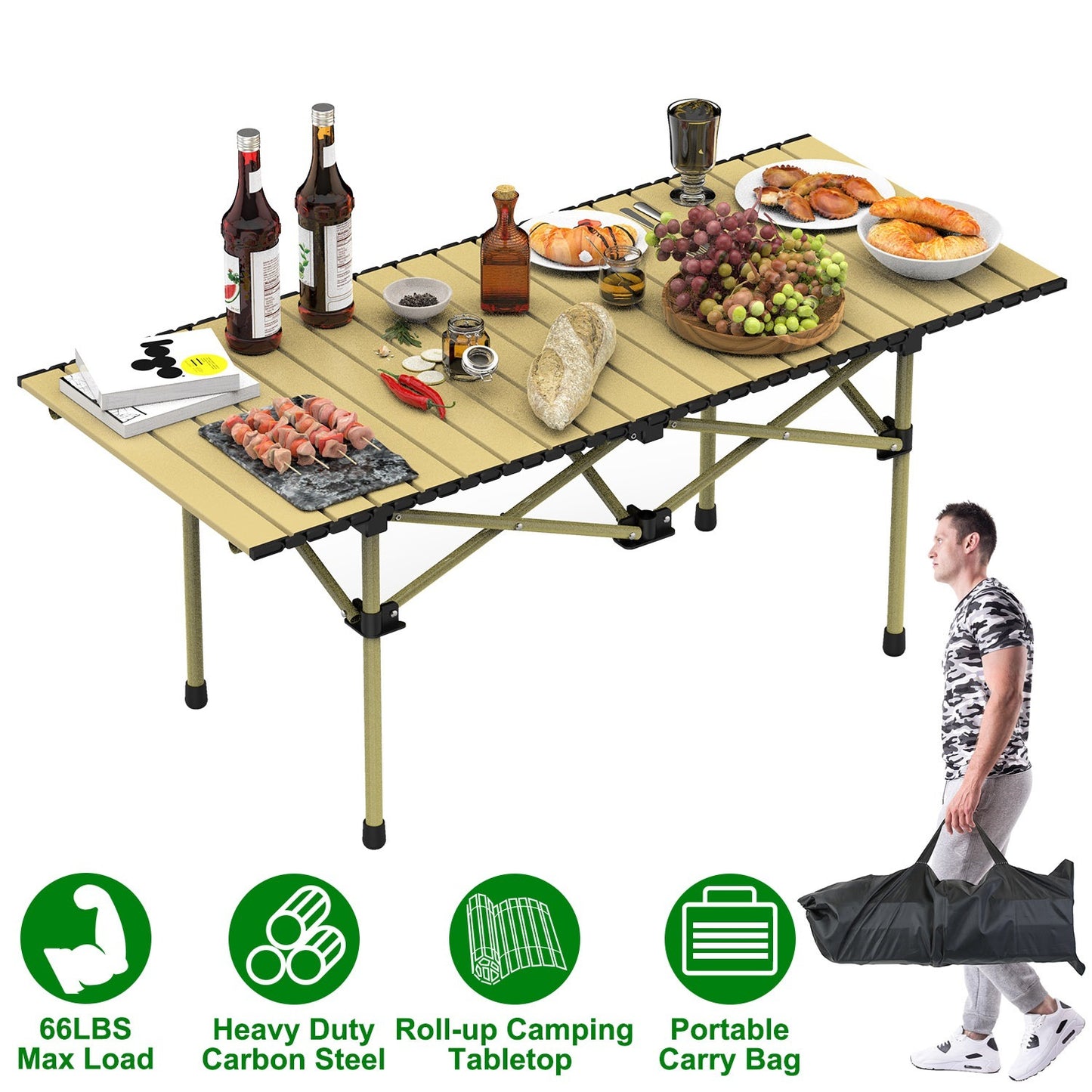 Folding Outdoor Camping Table – Portable & Heavy-Duty (2 Sizes)