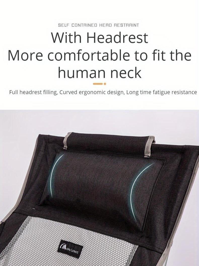 Ultralight Foldable Outdoor Camping Chair with Headrest