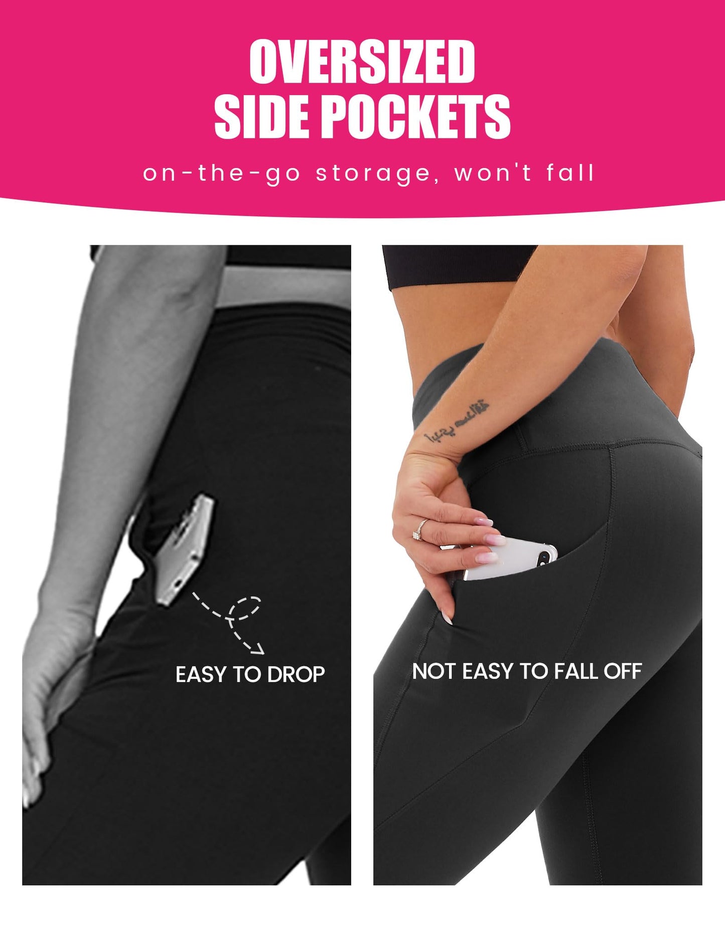High-Waisted Cropped Yoga Leggings – Slanted Pockets, Compression Fit (Gray Green)