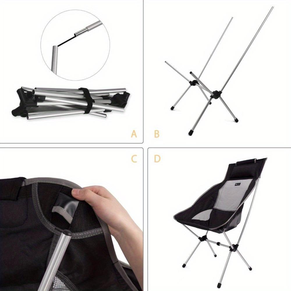 Ultralight Foldable Outdoor Camping Chair with Headrest