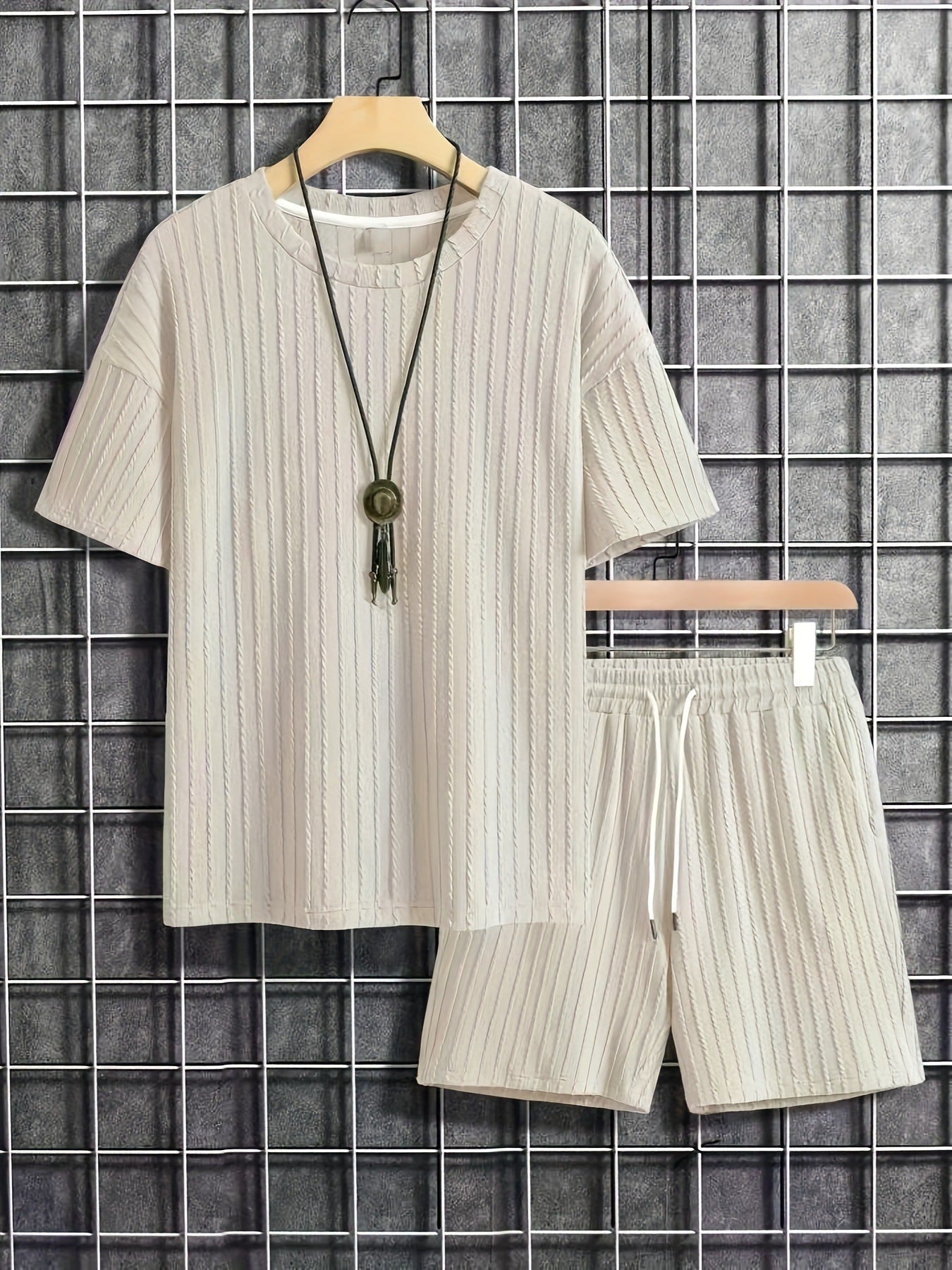 RibFlex™ Men’s Knit Lounge Set – Short Sleeve & Shorts