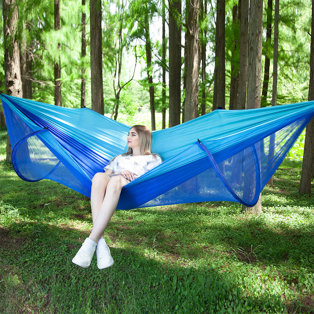 TrailNest™ Pop-Up Hammock with Mosquito Net – Ultra-Light Camping Swing for 2