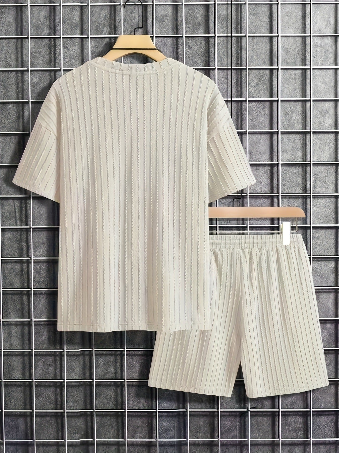 RibFlex™ Men’s Knit Lounge Set – Short Sleeve & Shorts